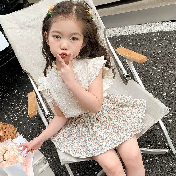 Baby Girl Summer Outfit – Lightweight Two-Piece Skirt Set for Toddlers & Kids