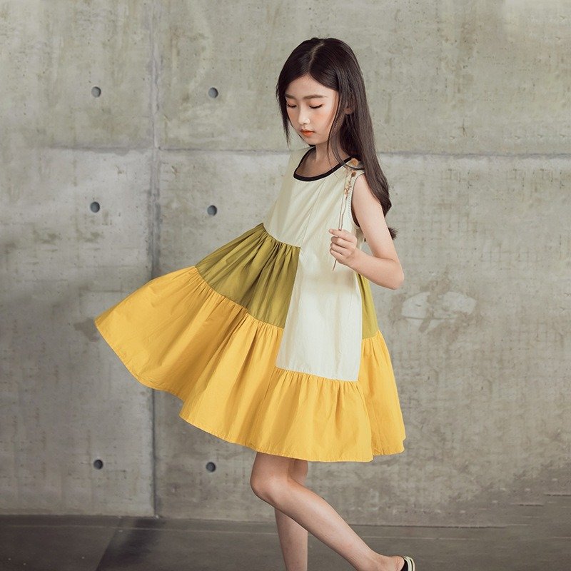Girls' Summer 2025 Korean Style Princess Dress – Casual One-Piece Dress for Kids