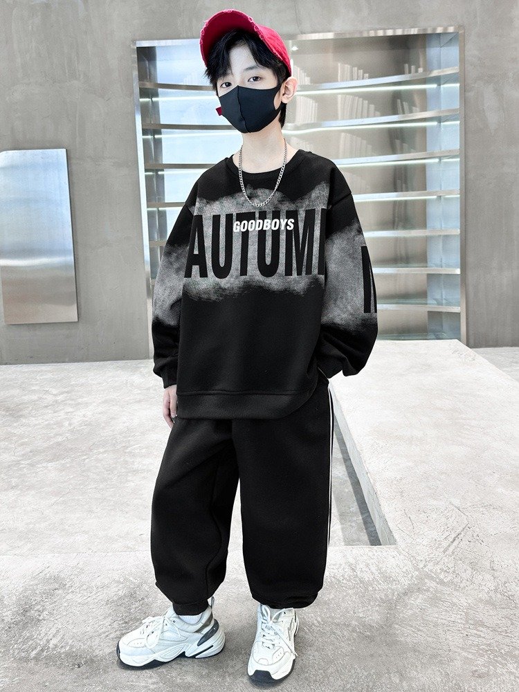 Boys’ Two Piece Streetwear Set- Oversized Sweatshirt and Joggers Tracksuit